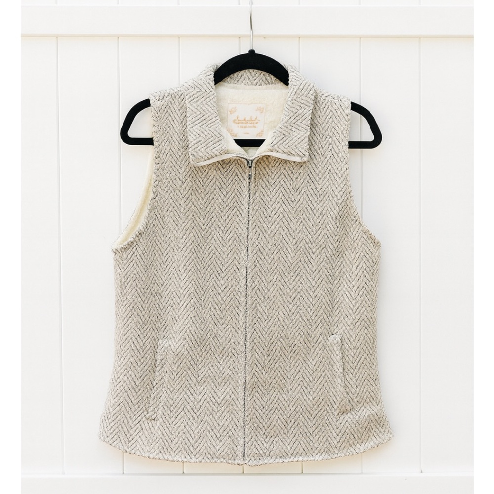 Altar'd State Beige Herringbone Vest